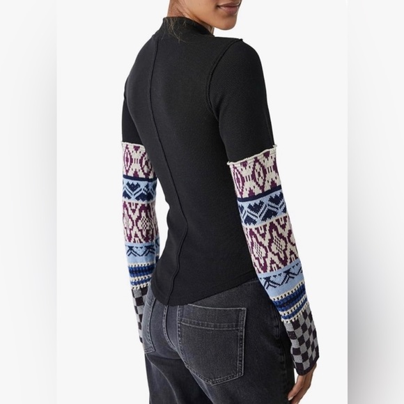 NWT Free People "Gorgeous Cuff' Thermal Top - Picture 3 of 14